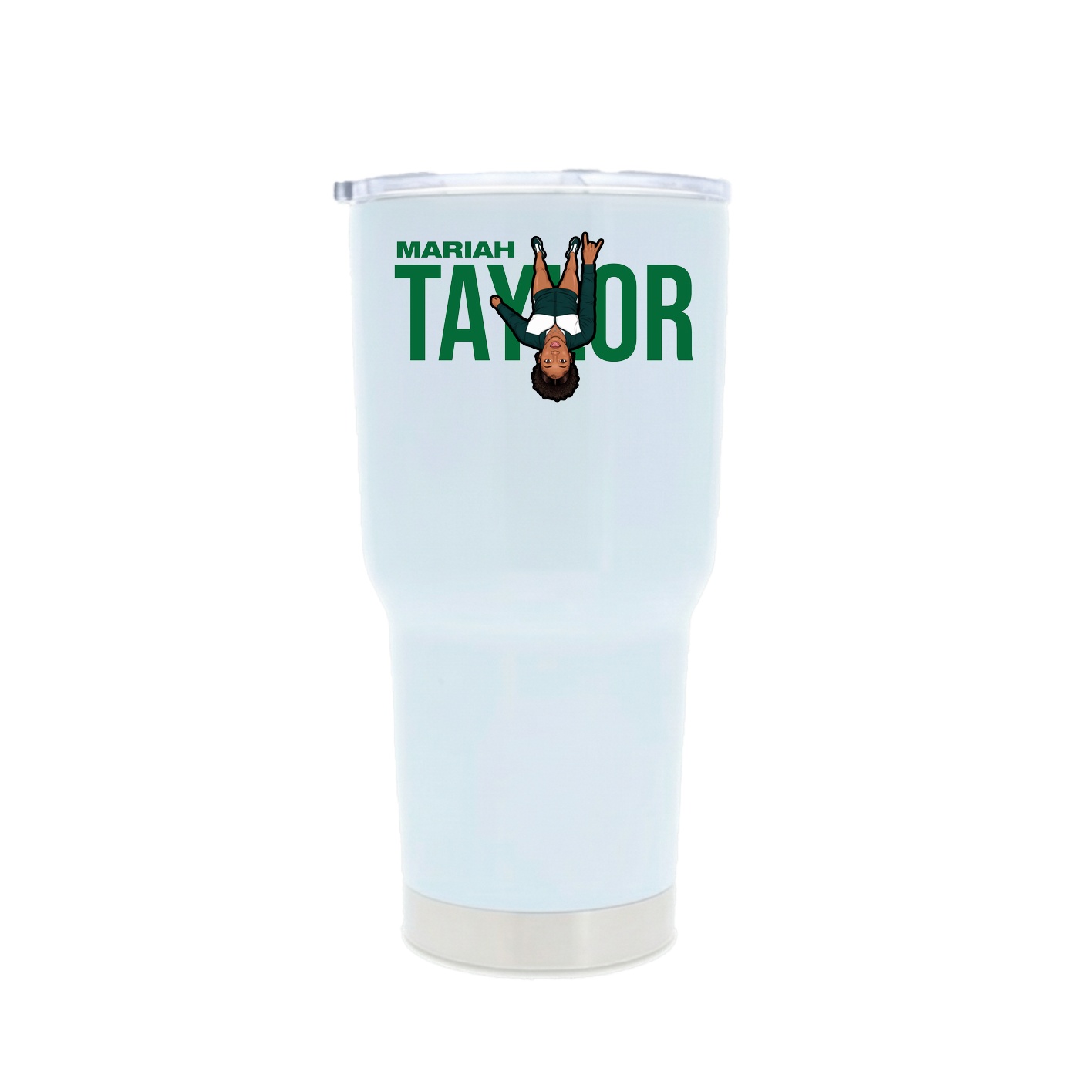 30oz Stainless Steel Tumbler — Player Name in White