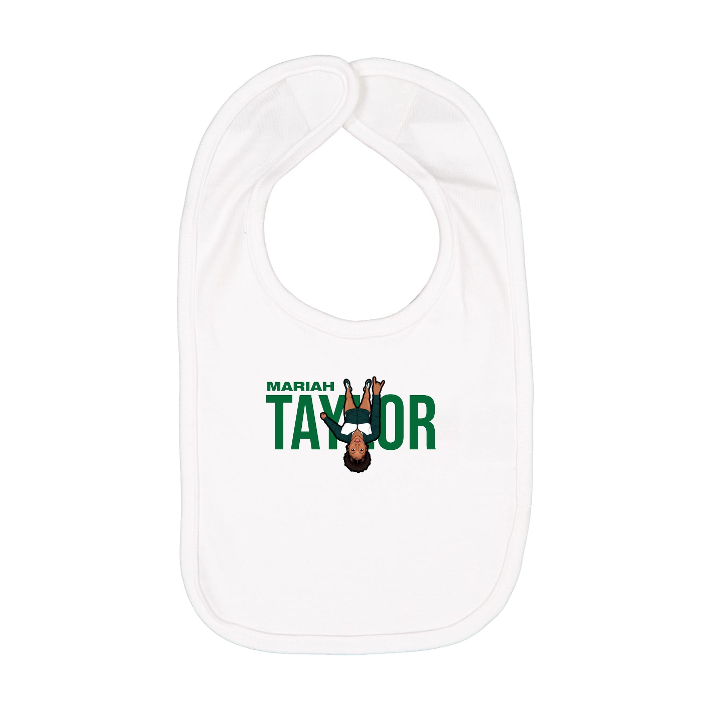 Infant Bib — Player Name in White