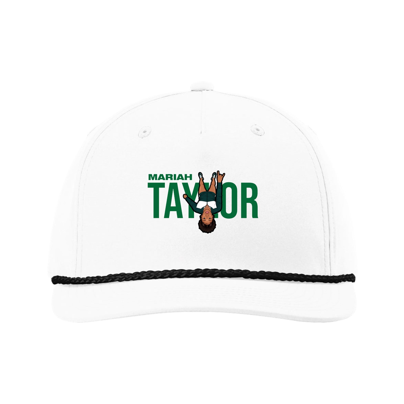 Five-Panel Classic Rope Cap — Player Name in White