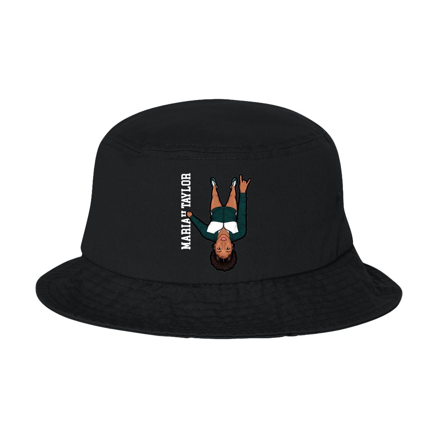 Bucket Cap — Name Vertical in Black