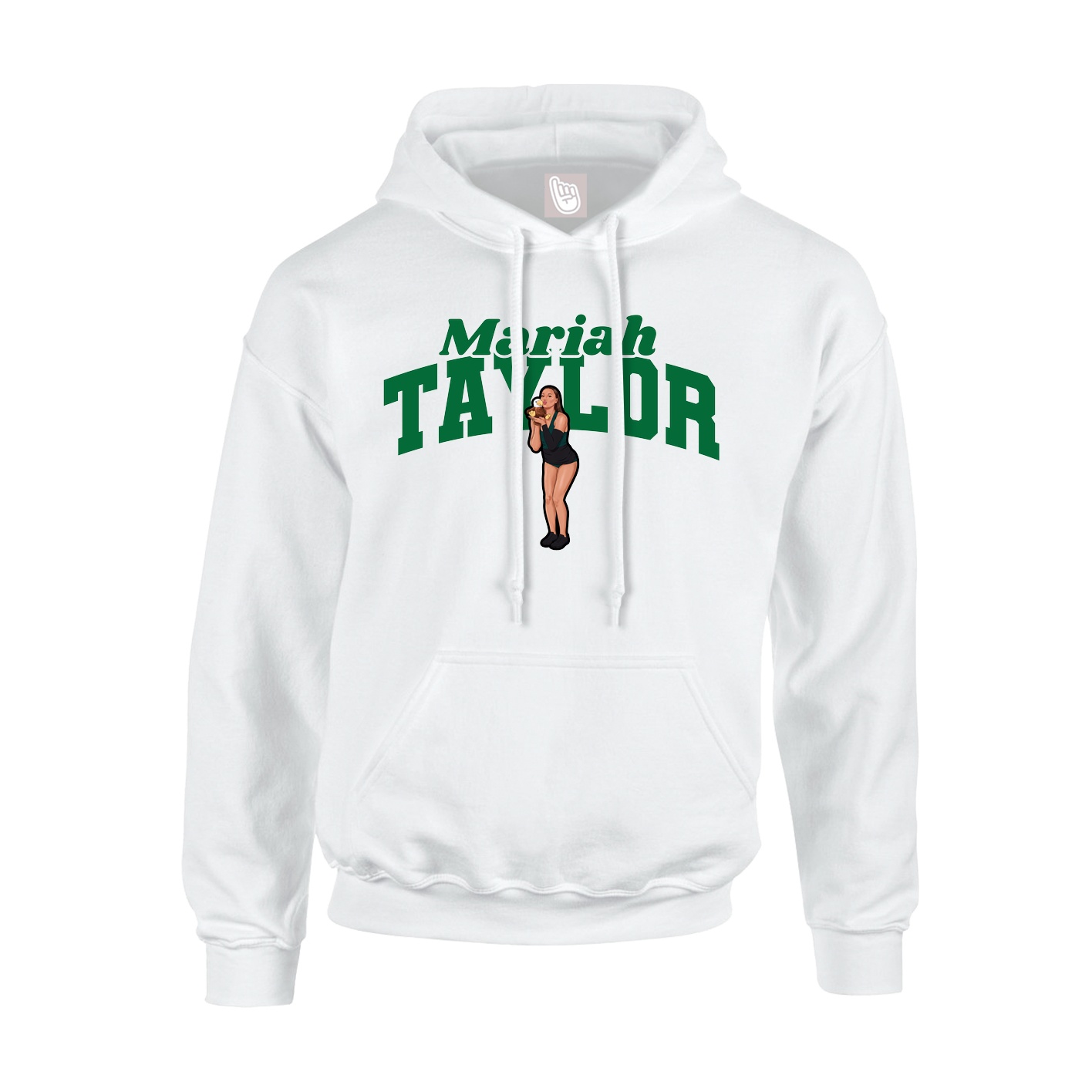 Hoodie — Signature Arch in White