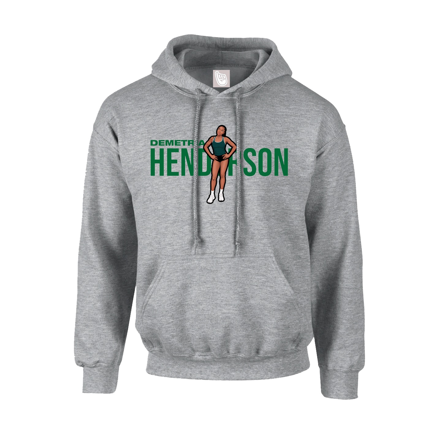 Youth Hoodie — Player Name in Grey