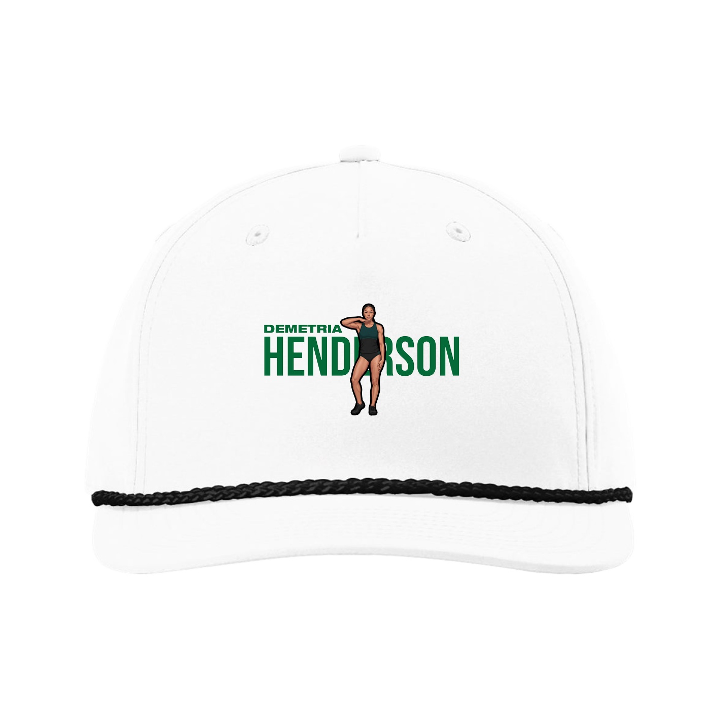 Five-Panel Classic Rope Cap — Player Name in White