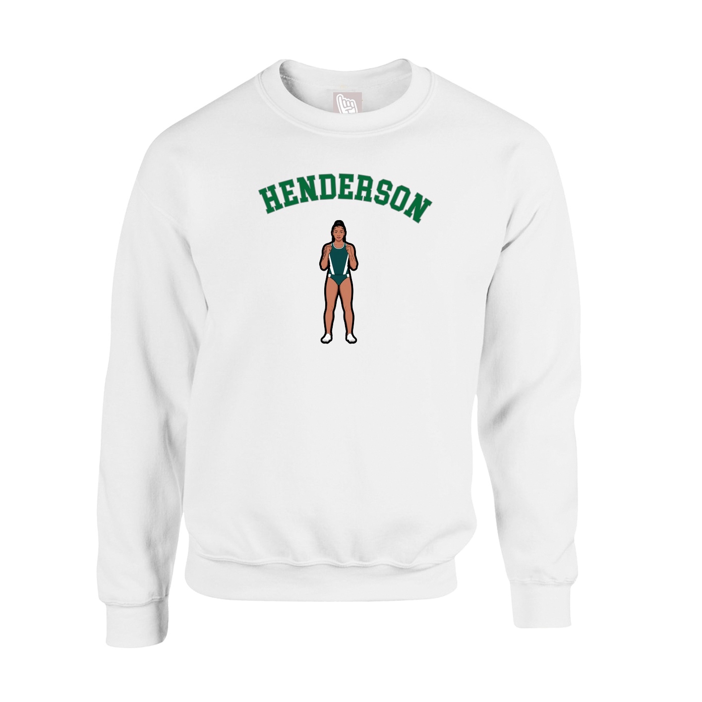 Fleece Crew — Shirsey Arch in White