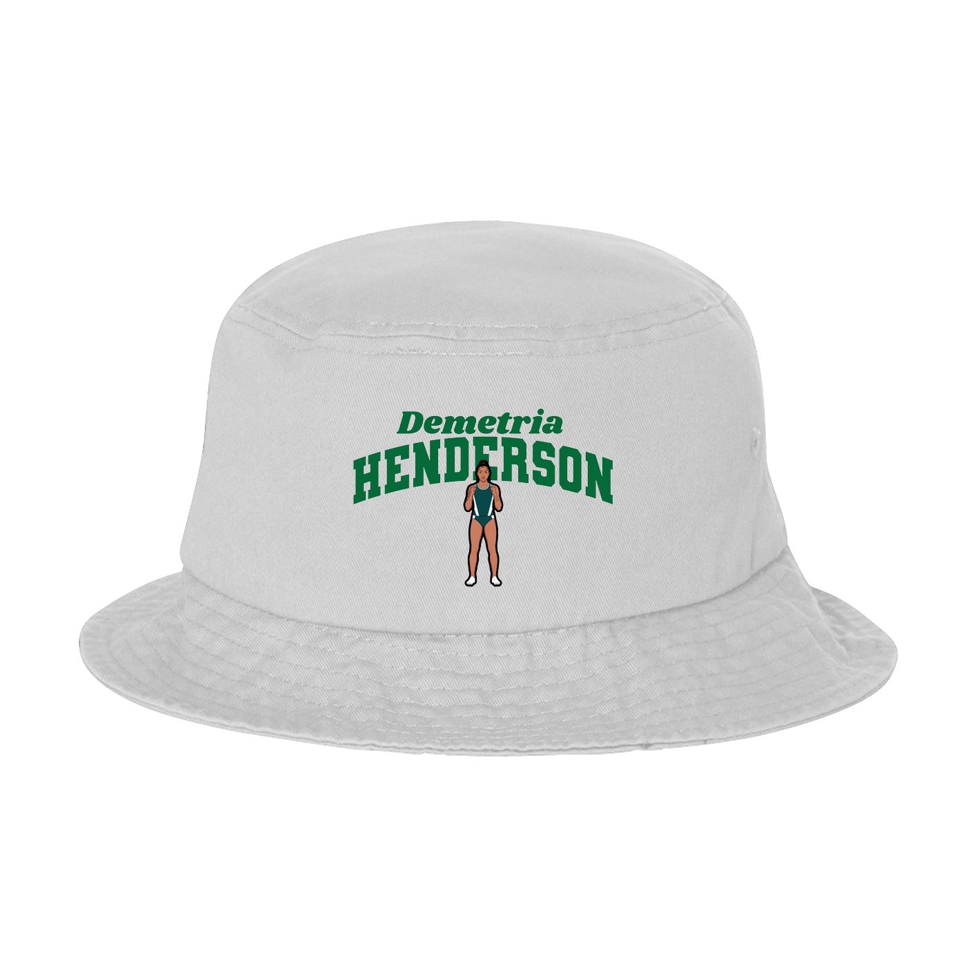 Bucket Cap — Signature Arch in White