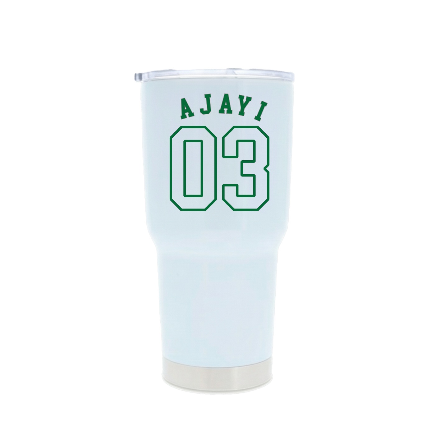 30oz Stainless Steel Tumbler — Shirsey Arch in White