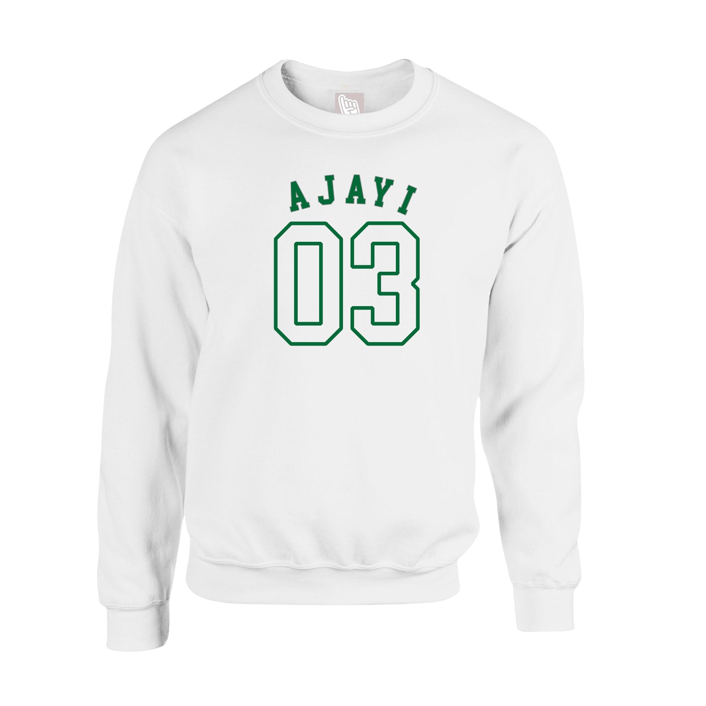 Fleece Crew — Shirsey Arch in White