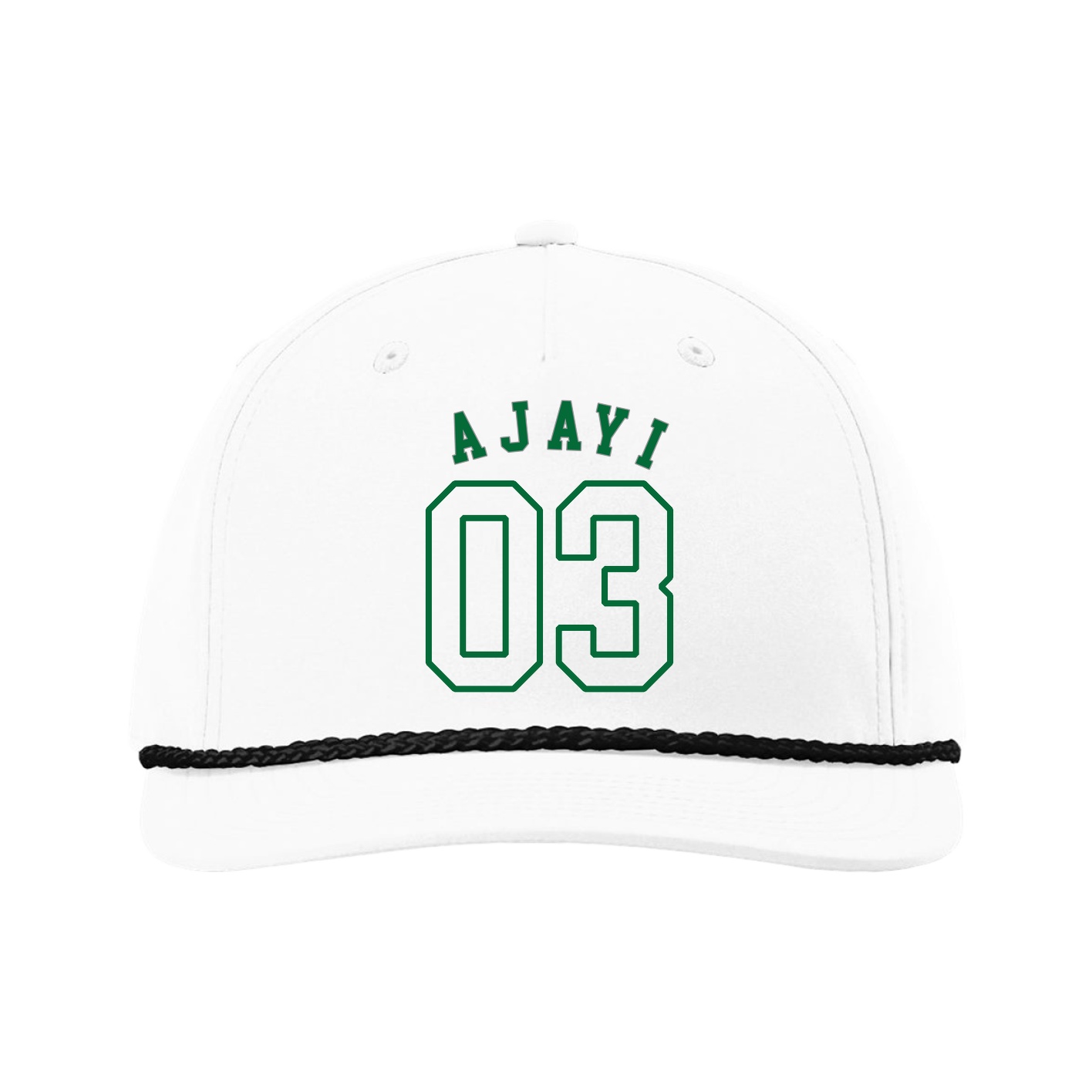Five-Panel Classic Rope Cap — Shirsey Arch in White