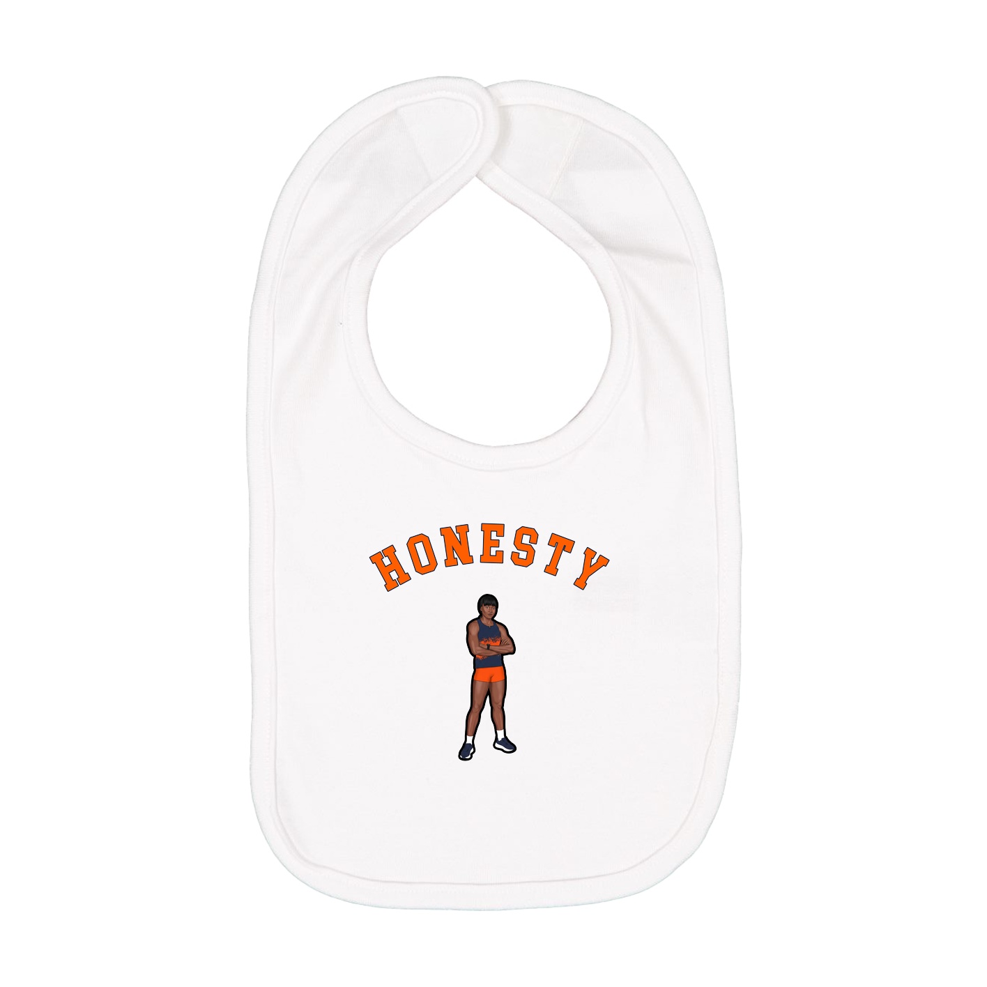 Infant Bib — Shirsey Arch in White