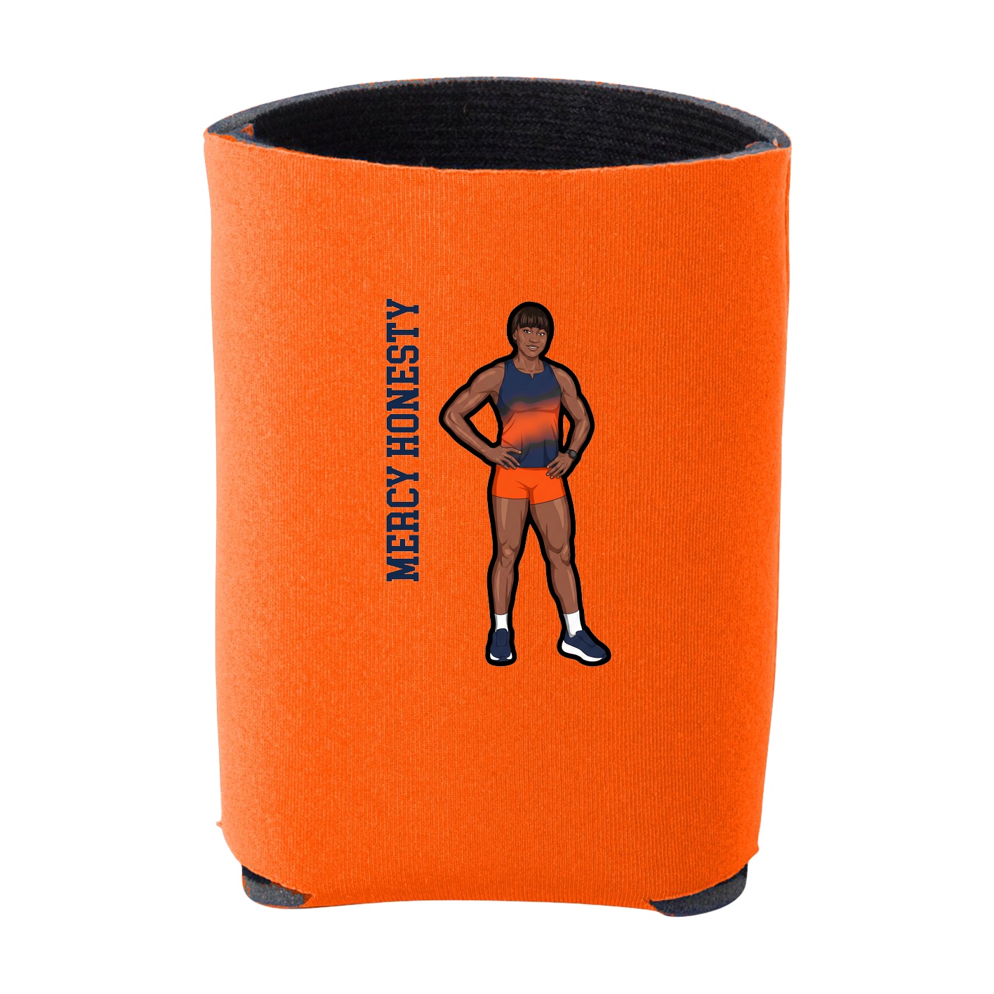 Can Holder — Name Vertical in Orange