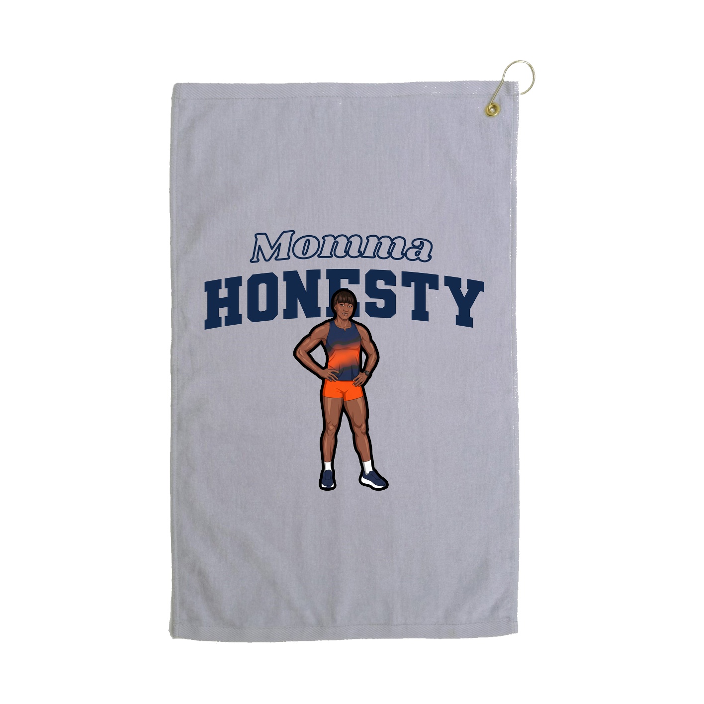 Golf Towel — Mothers Day Block in Grey