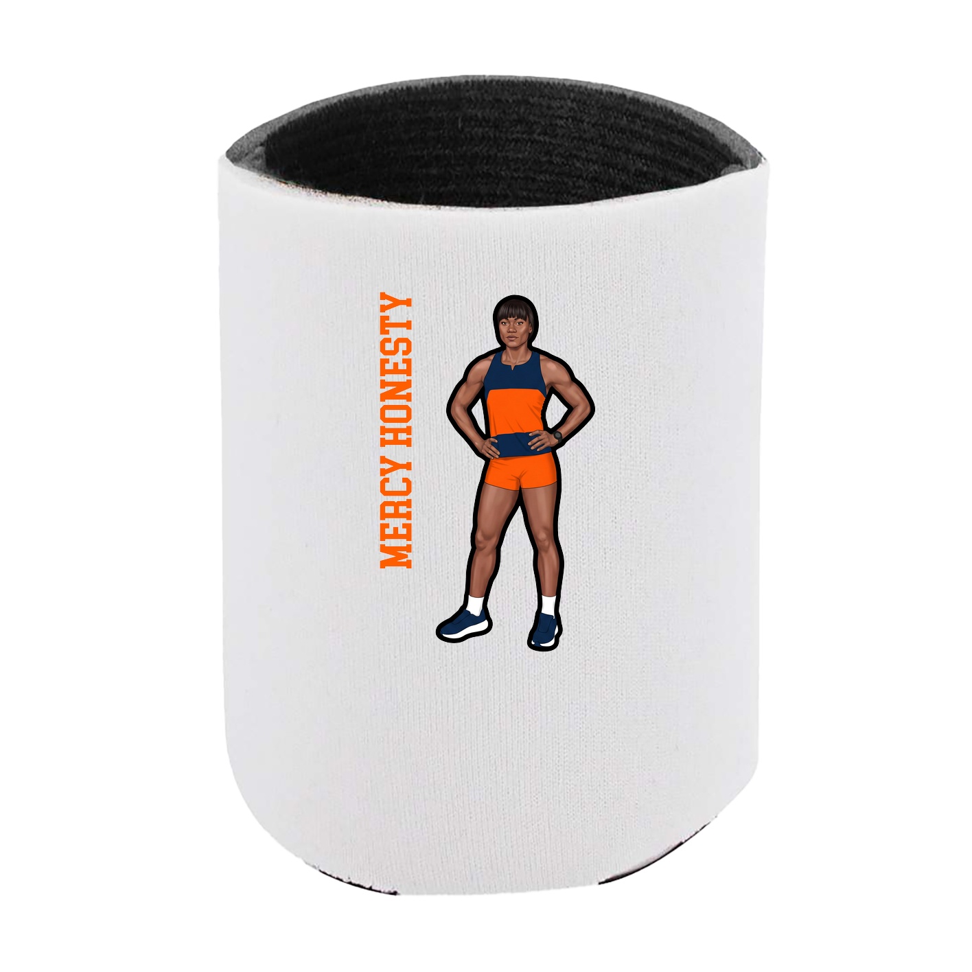 Can Holder — Name Vertical in White