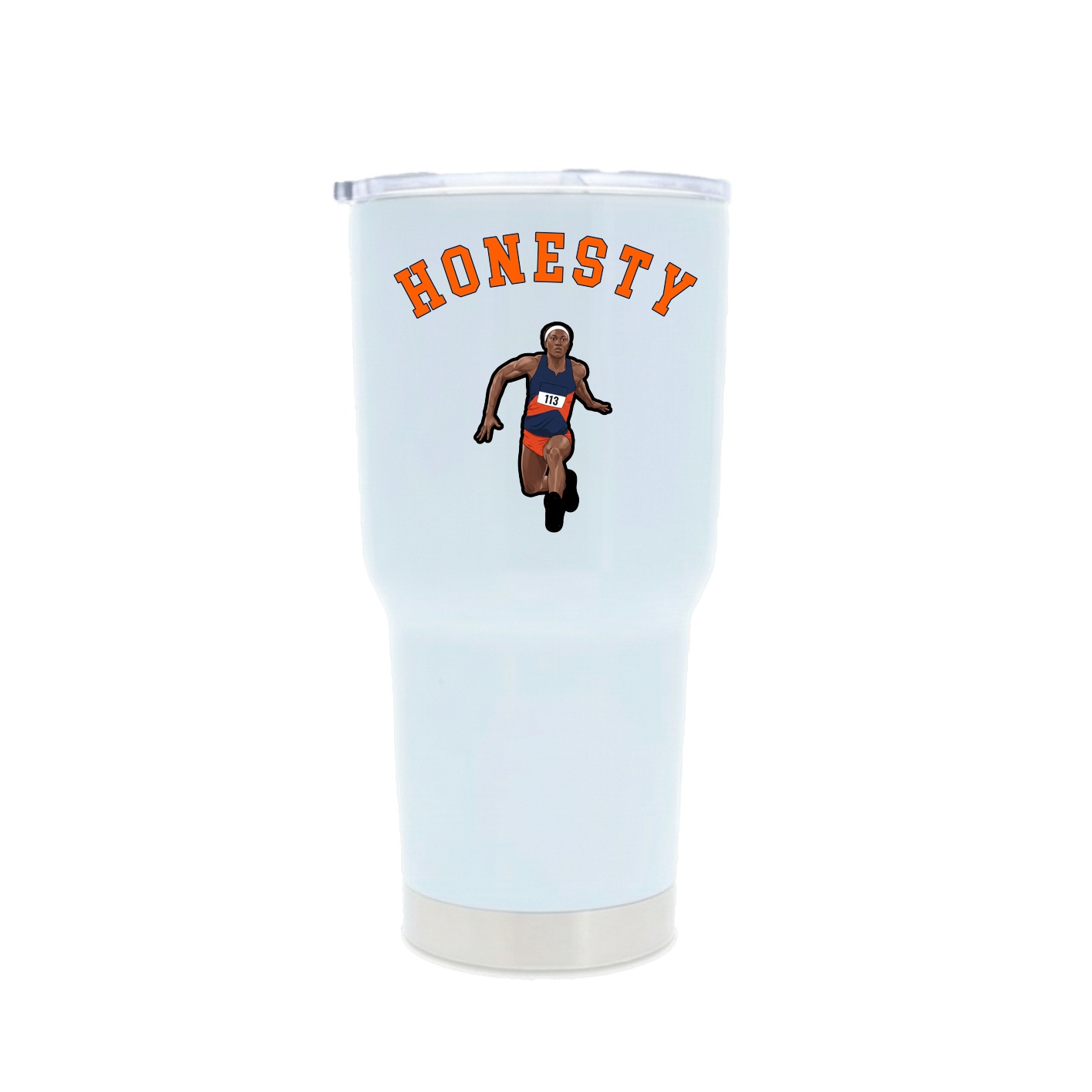 30oz Stainless Steel Tumbler — Shirsey Arch in White