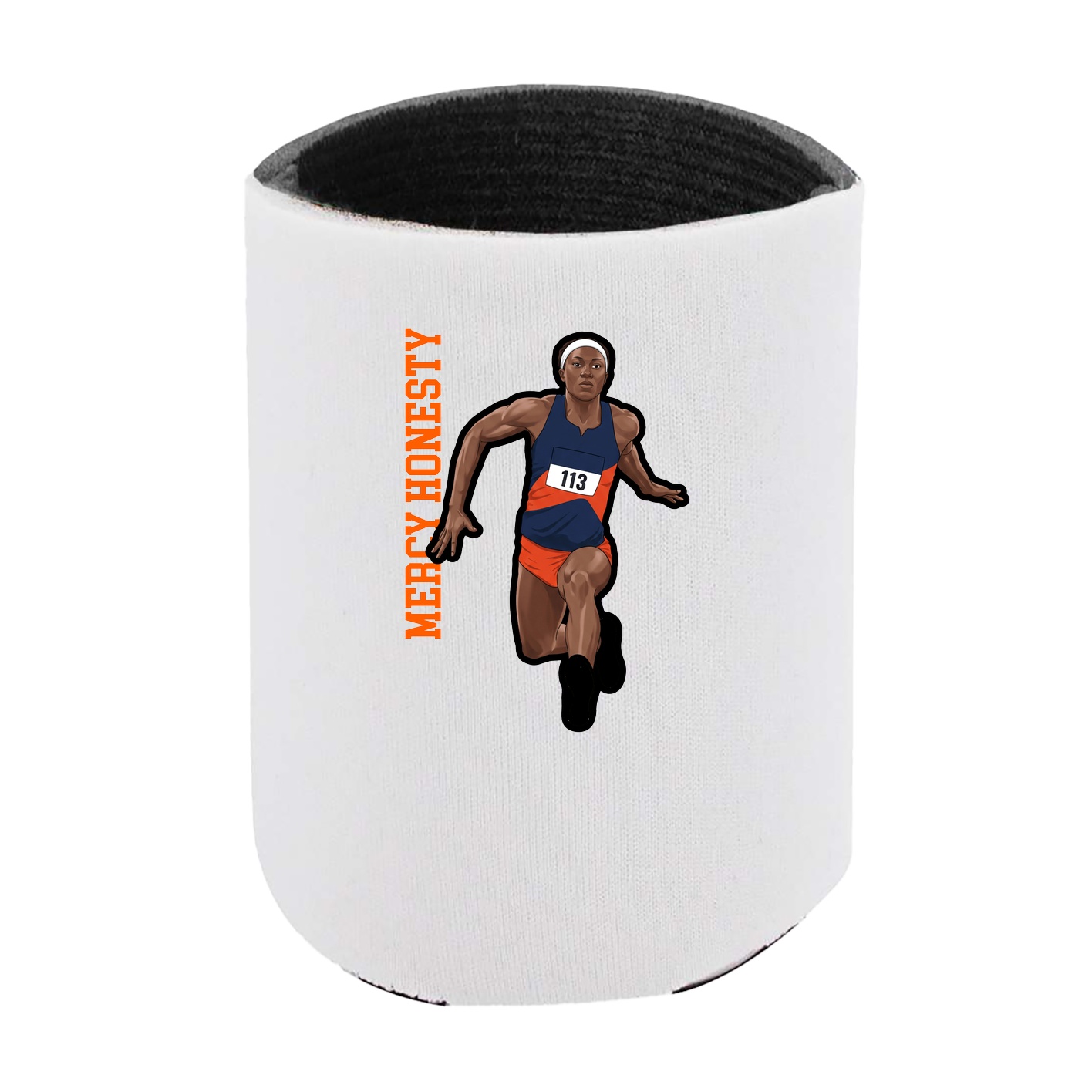 Can Holder — Name Vertical in White