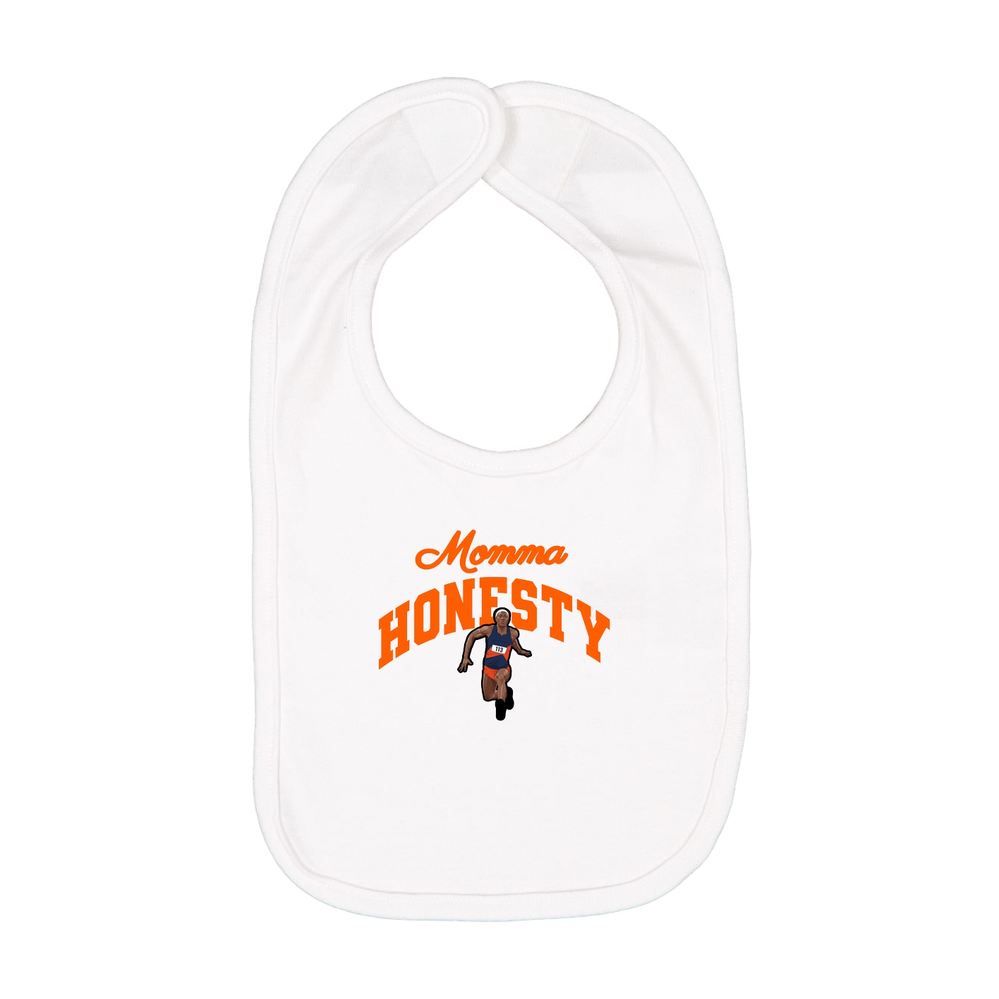 Infant Bib — Mothers Day Arch in White