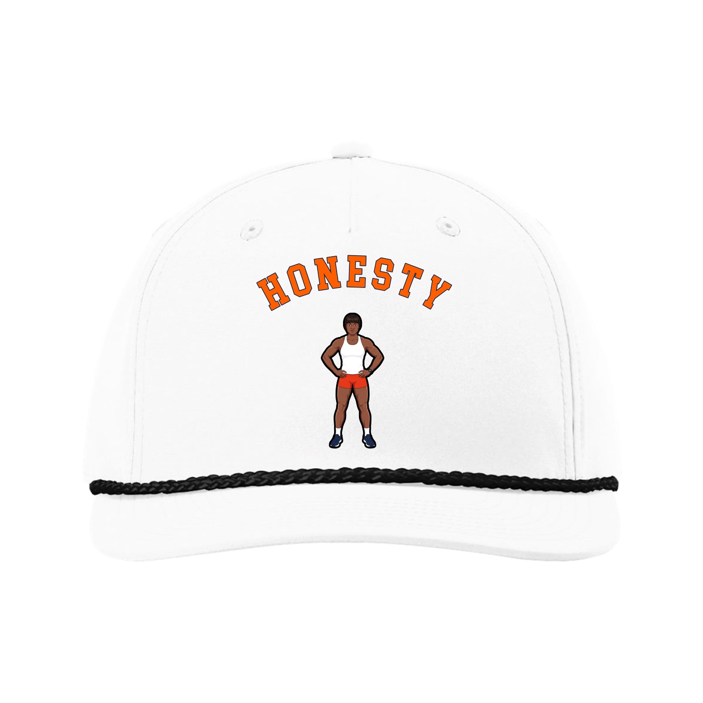 Five-Panel Classic Rope Cap — Shirsey Arch in White