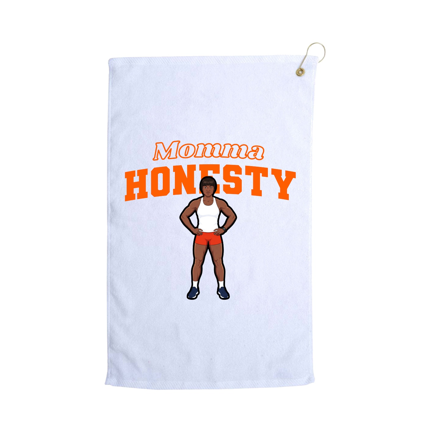 Golf Towel — Mothers Day Block in White