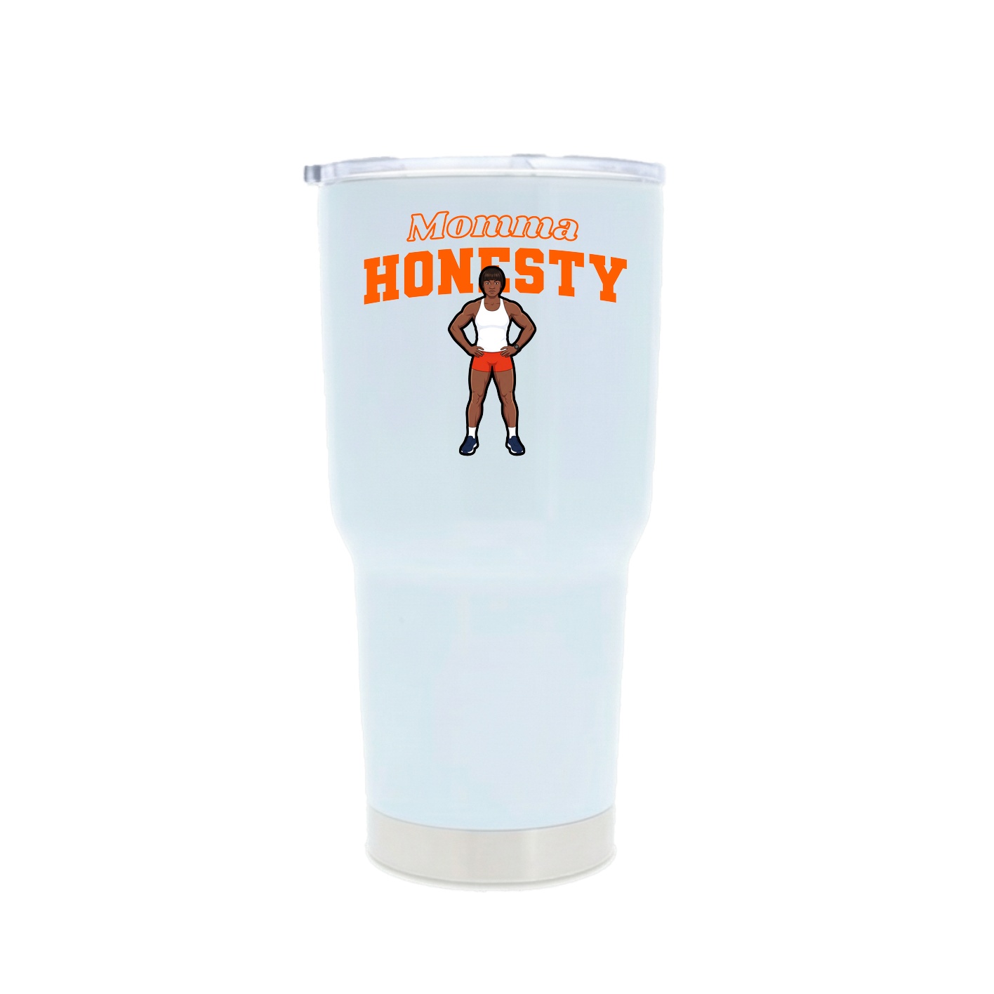 30oz Stainless Steel Tumbler — Mothers Day Block in White