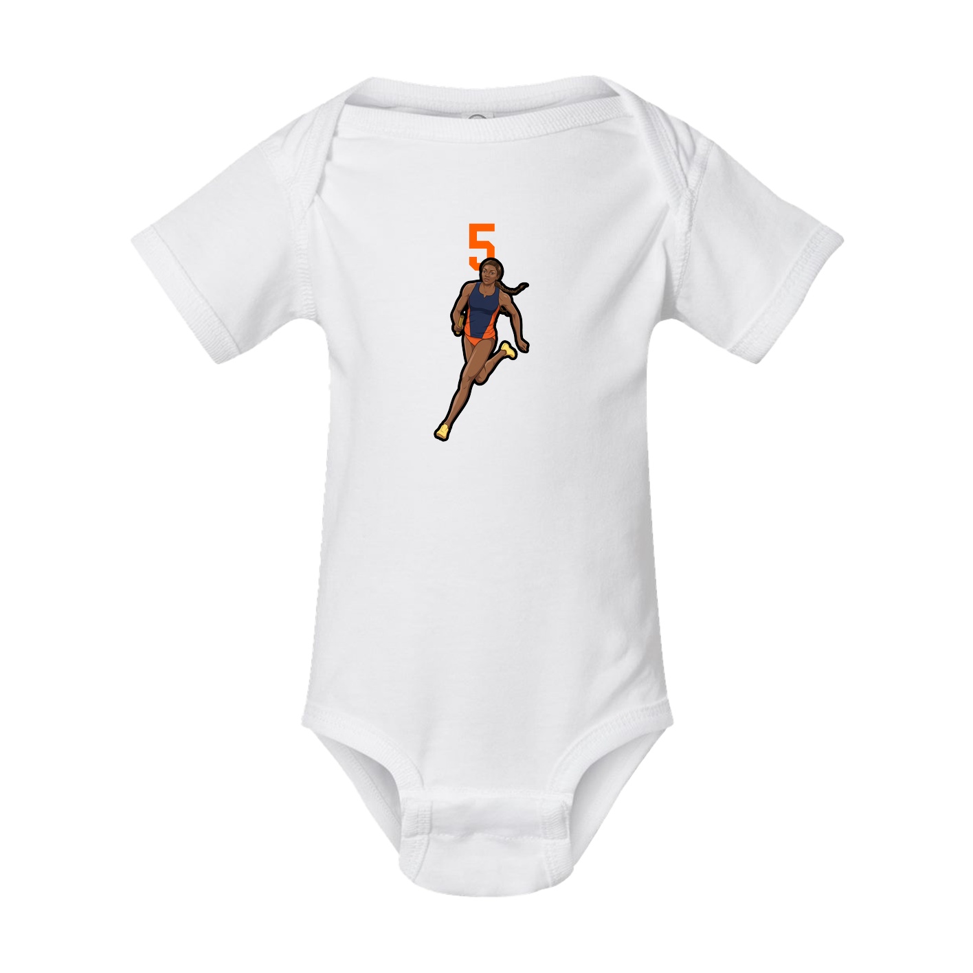Baby Onesie — Number Top in White