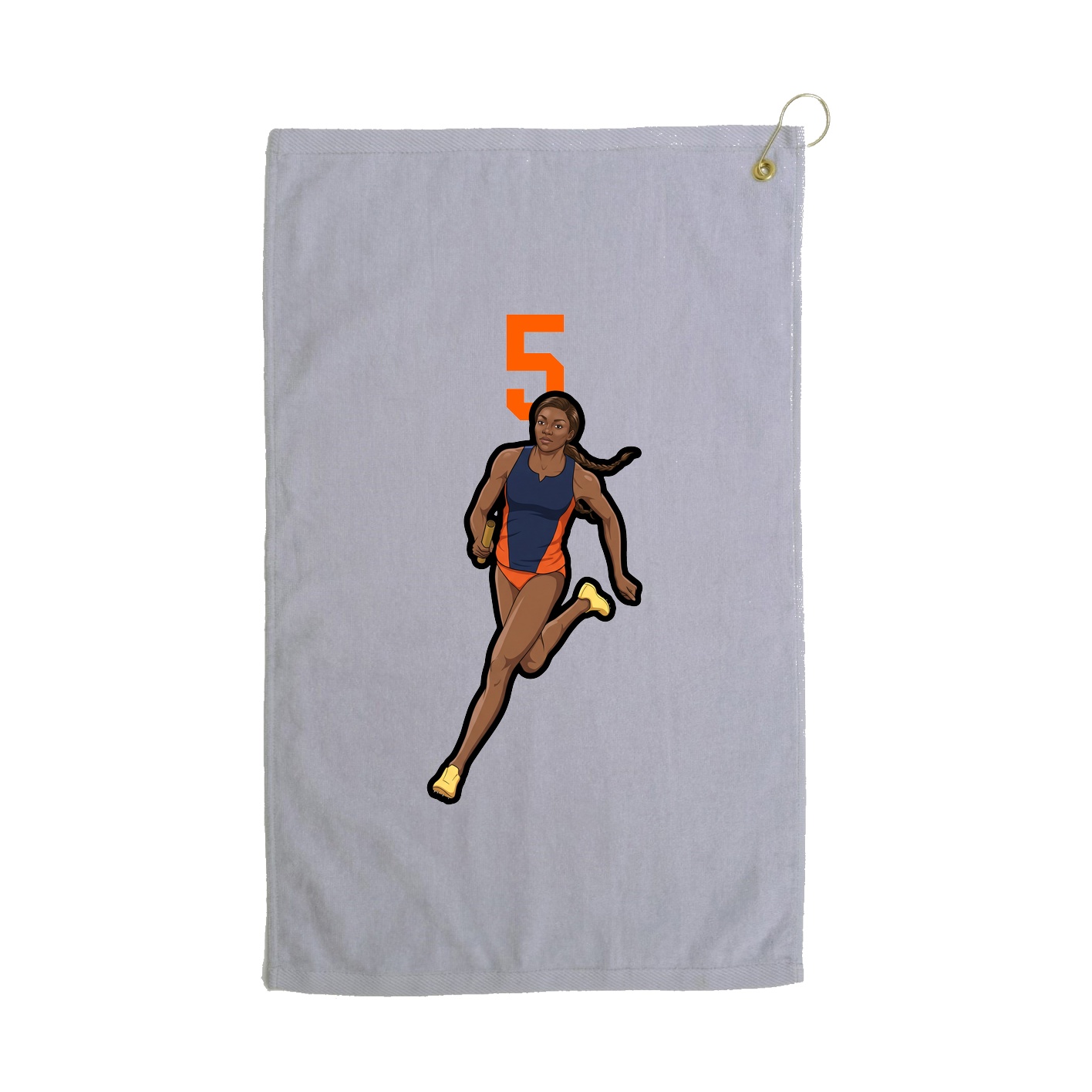 Golf Towel — Number Top in Grey