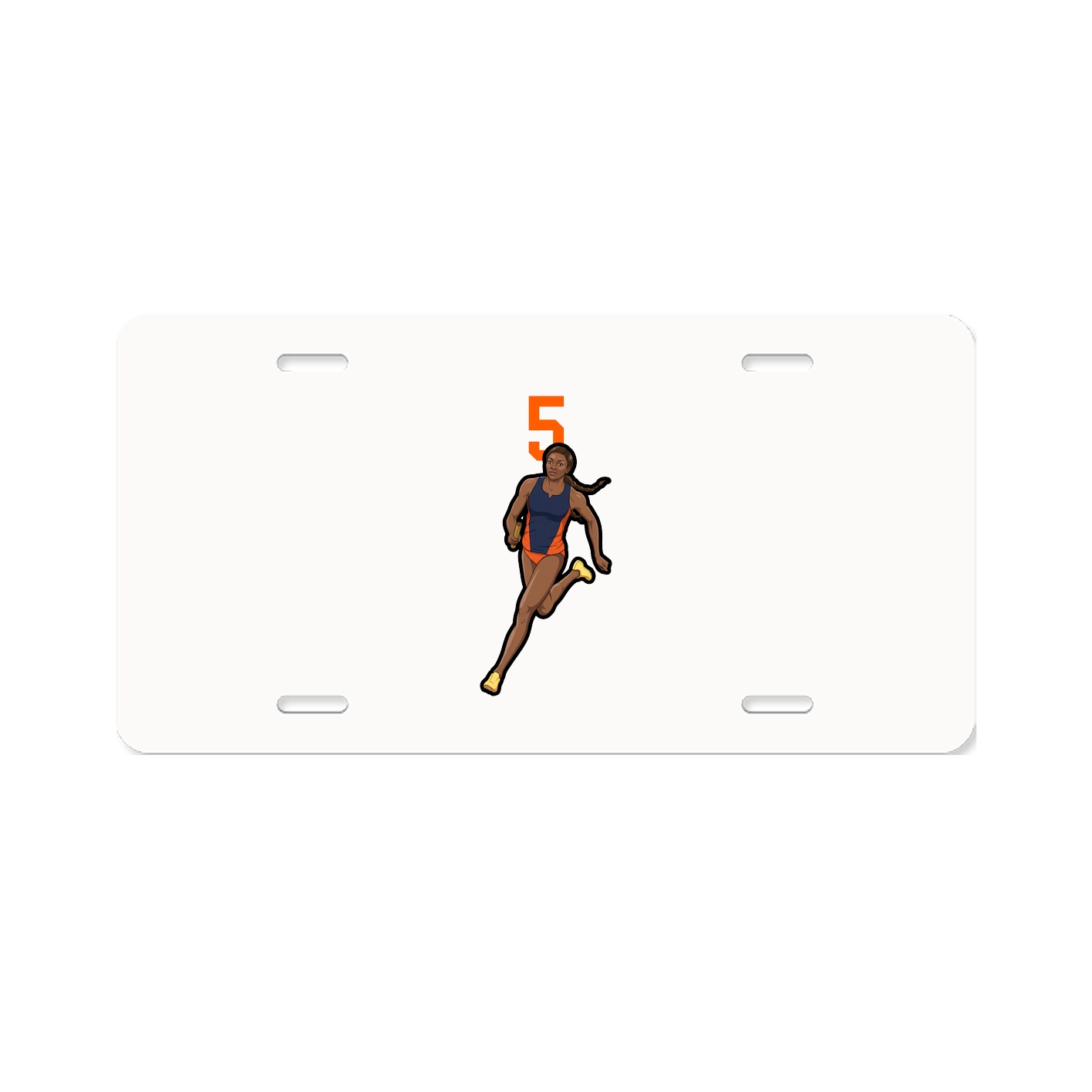 License Plate — Number Top in Classic