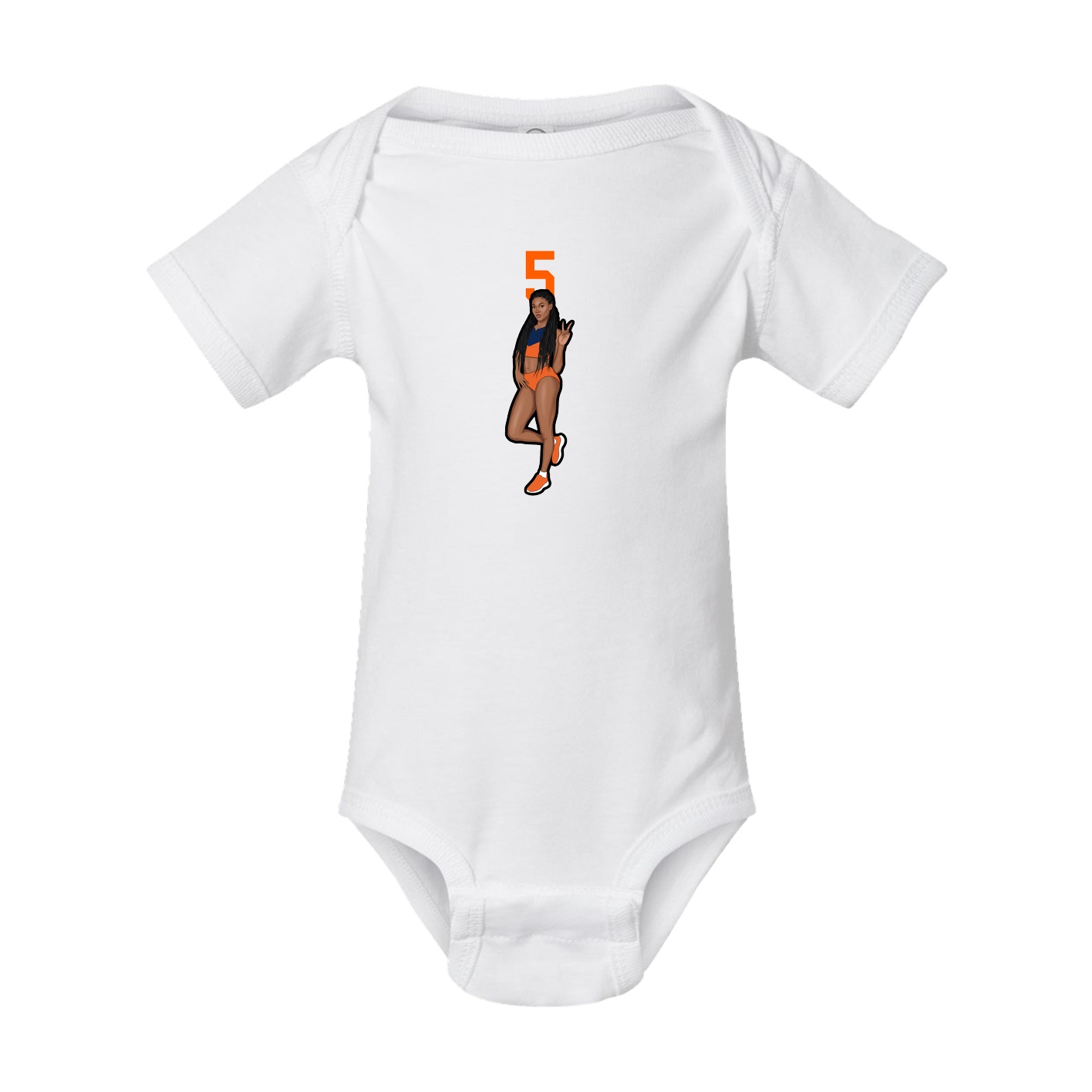 Baby Onesie — Number Top in White
