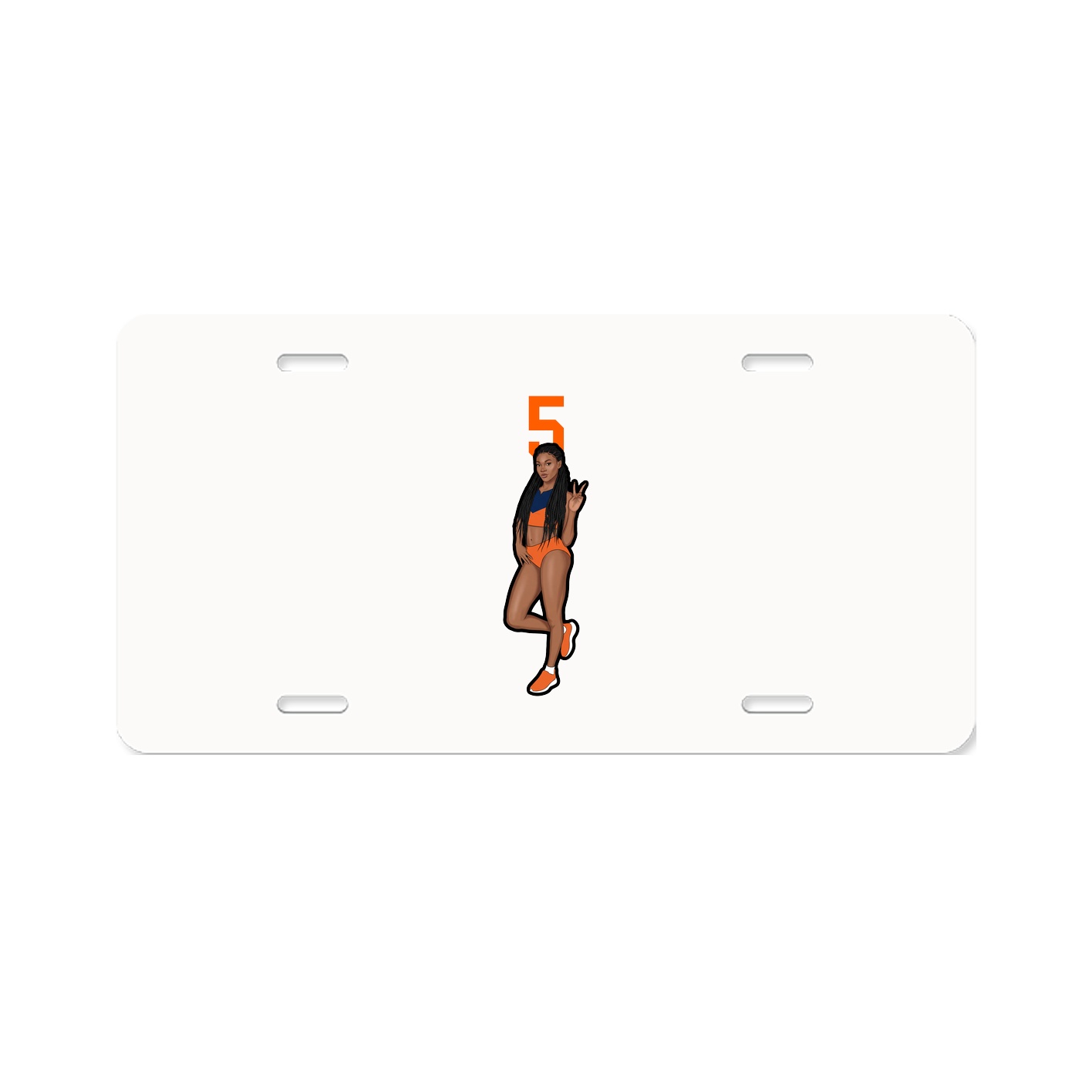 License Plate — Number Top in Classic