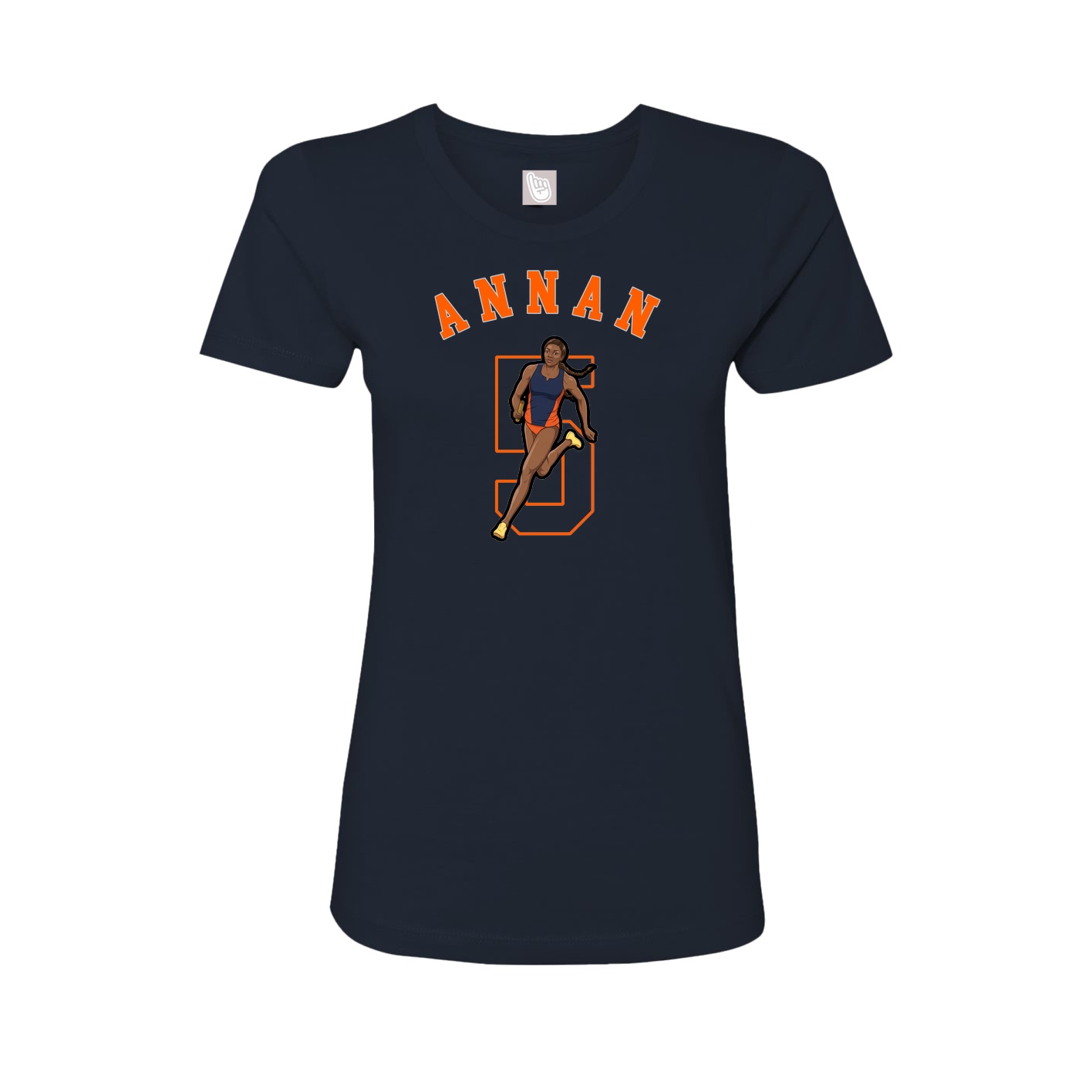 Fitted Women's Tee — Shirsey Arch in Navy