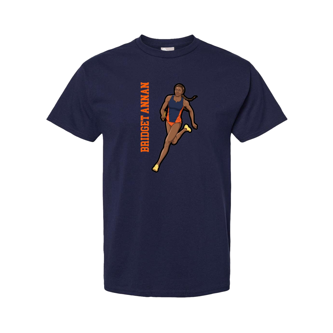 Youth Tee — Name Vertical in Navy