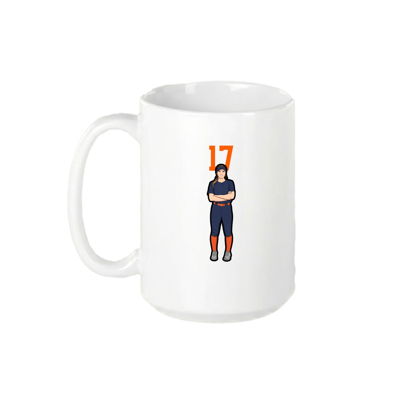 15oz Coffee Mug — Number Top in White