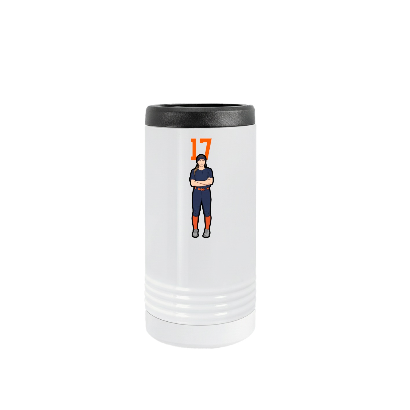 Slim Beverage Holder — Number Top in White