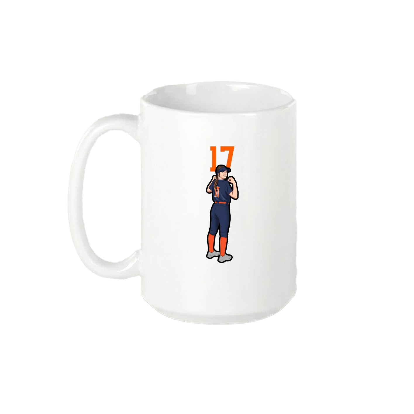 15oz Coffee Mug — Number Top in White