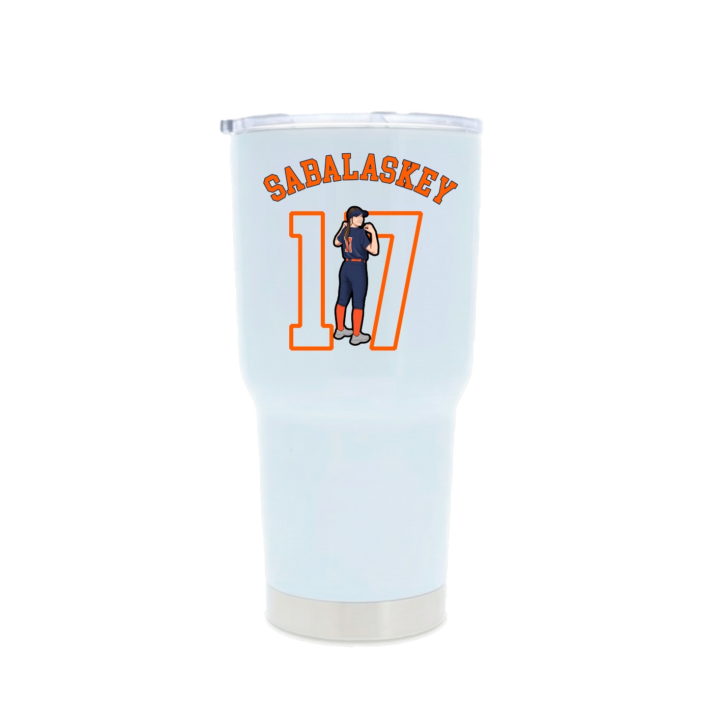 30oz Stainless Steel Tumbler — Shirsey Arch in White