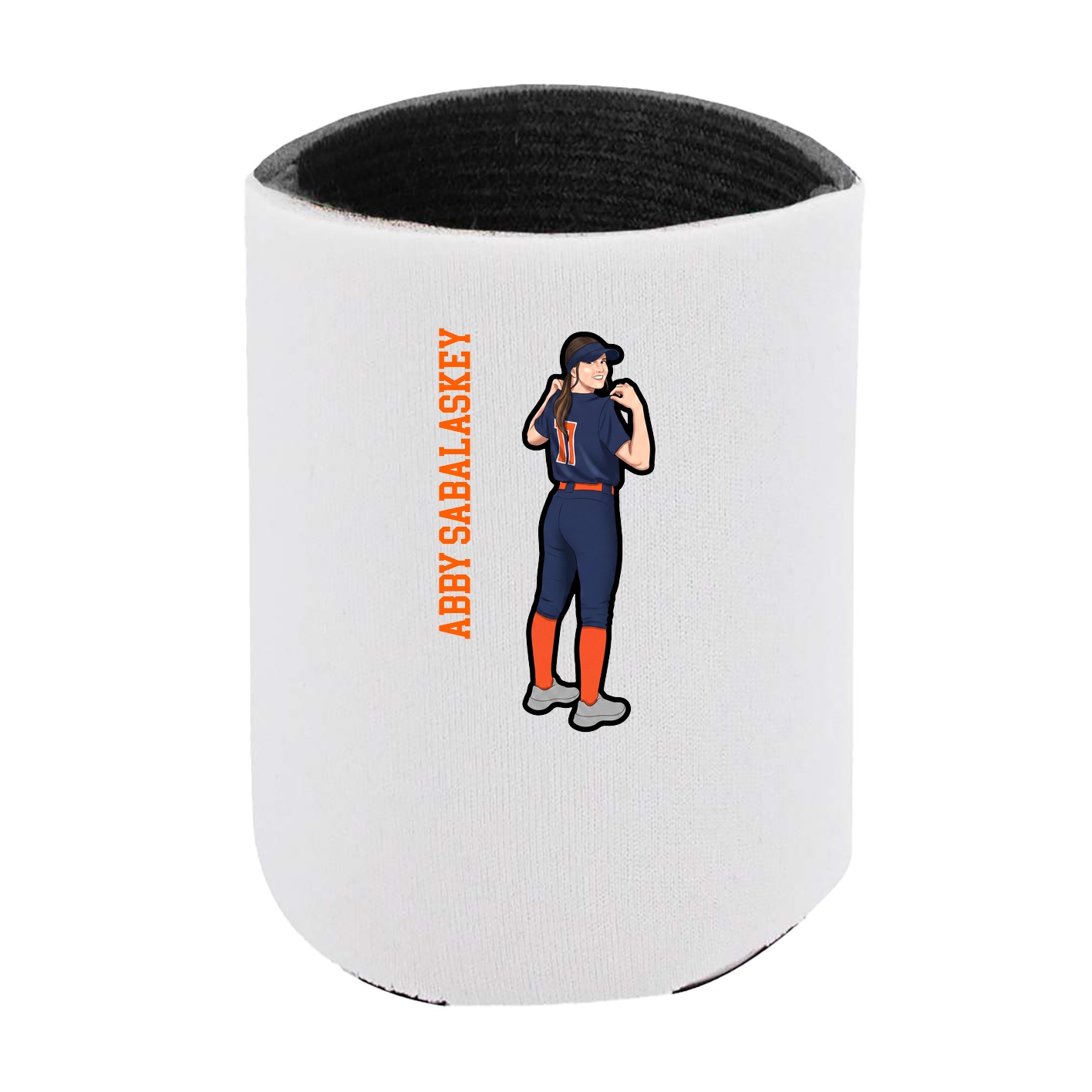 Can Holder — Name Vertical in White