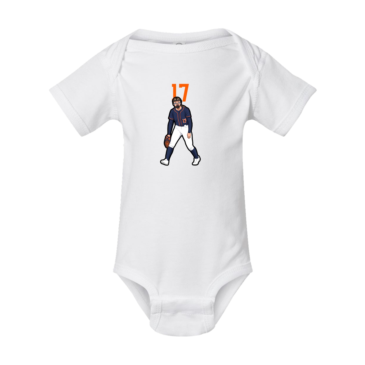 Baby Onesie — Number Top in White