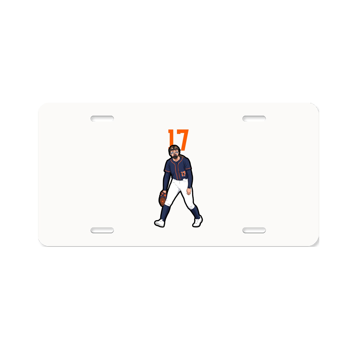License Plate — Number Top in Classic