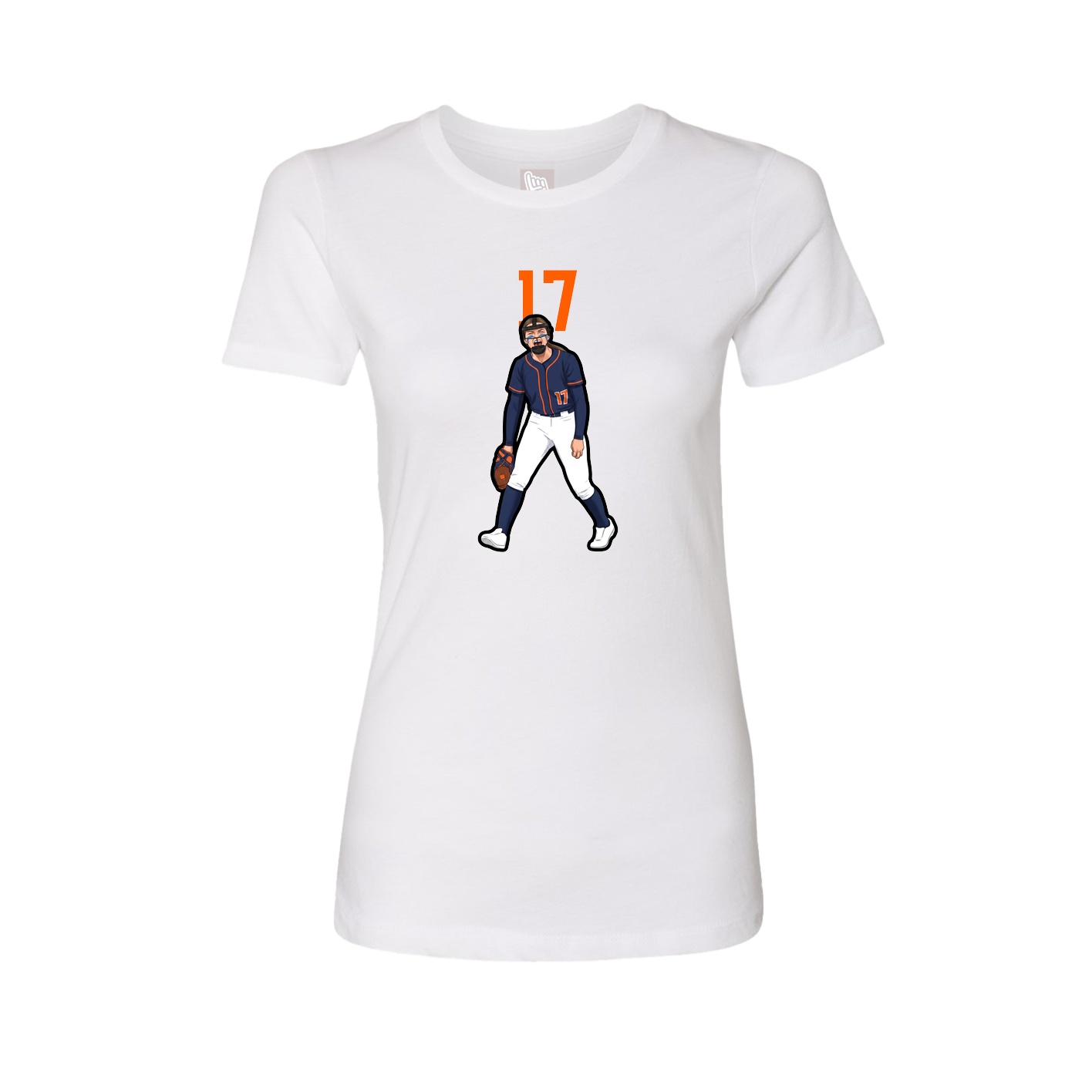 Womens Tee — Number Top in White