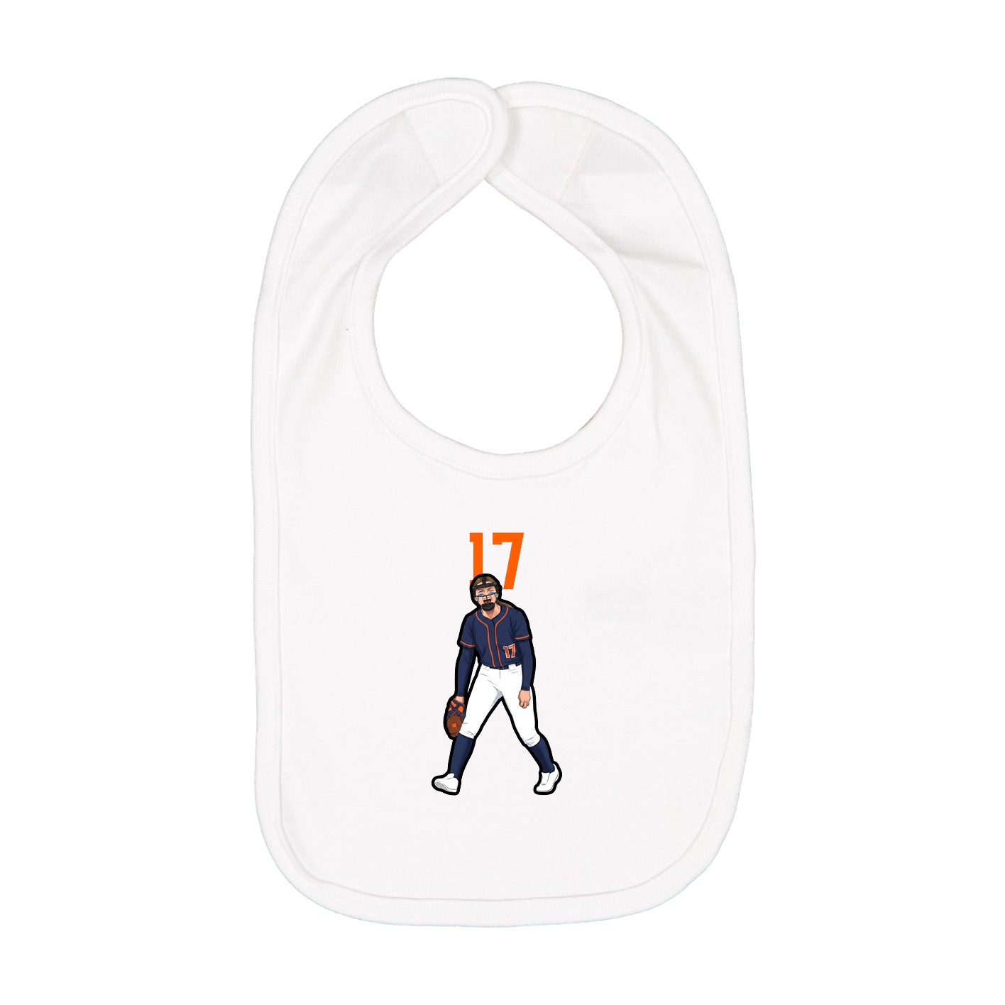 Infant Bib — Number Top in White