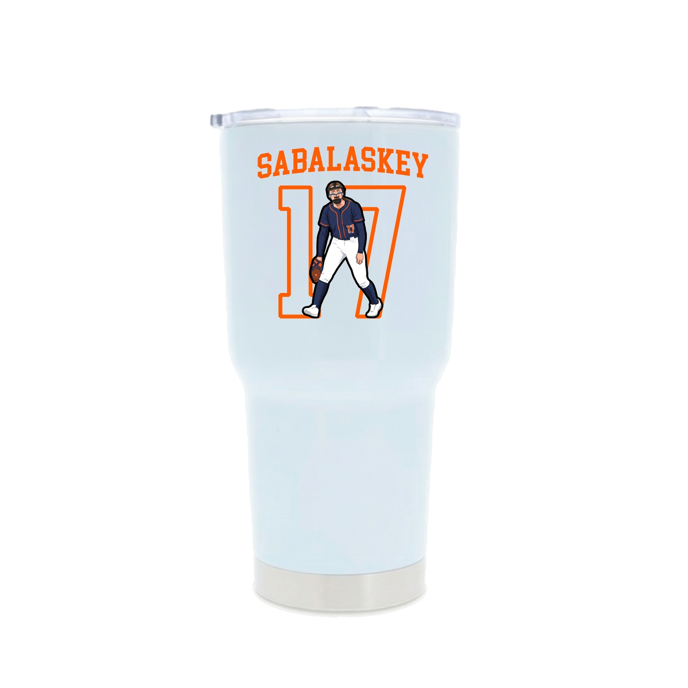 30oz Stainless Steel Tumbler — Shirsey in White