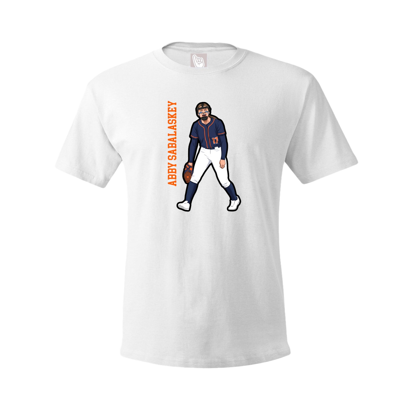 Youth Tee — Name Vertical in White