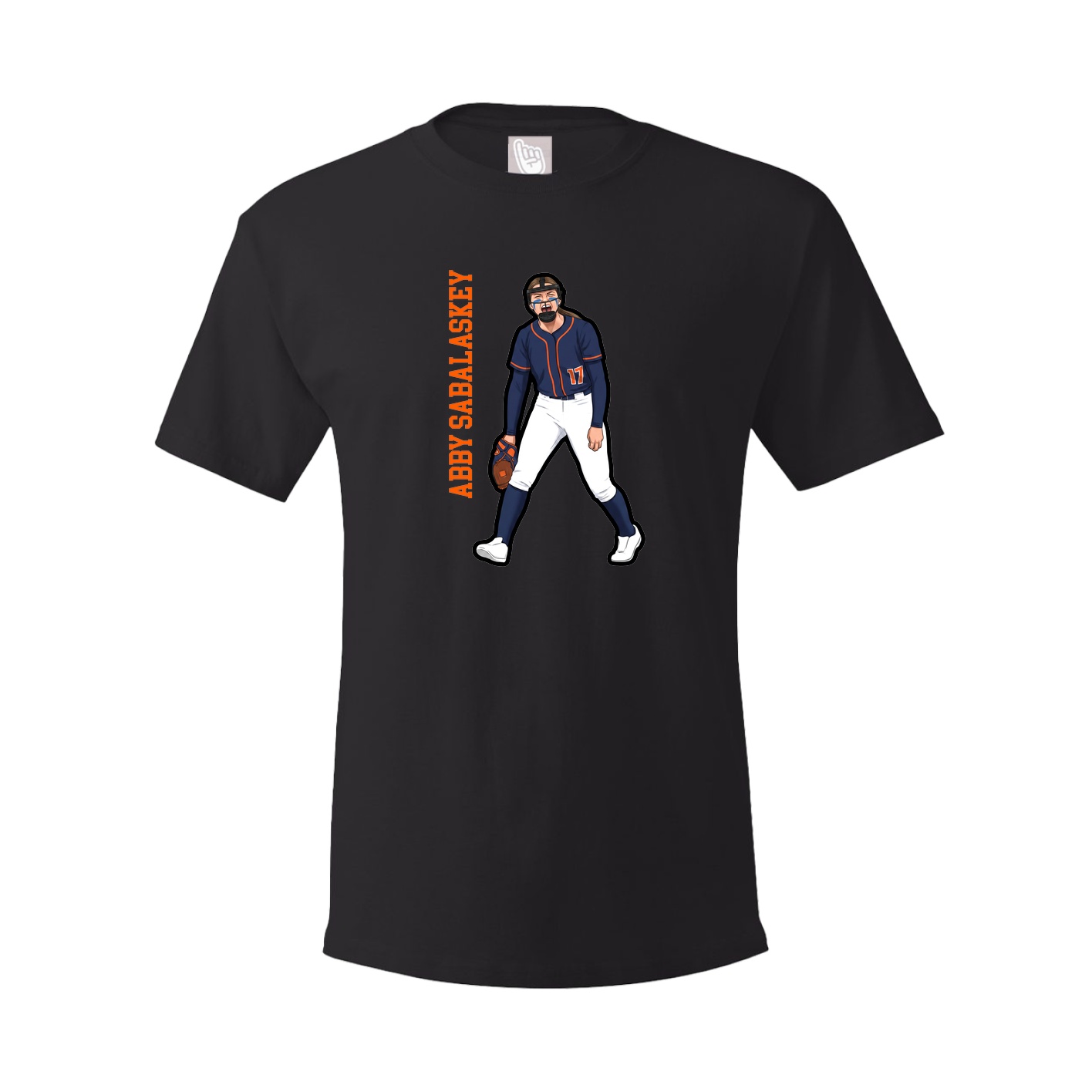 Youth Tee — Name Vertical in Black