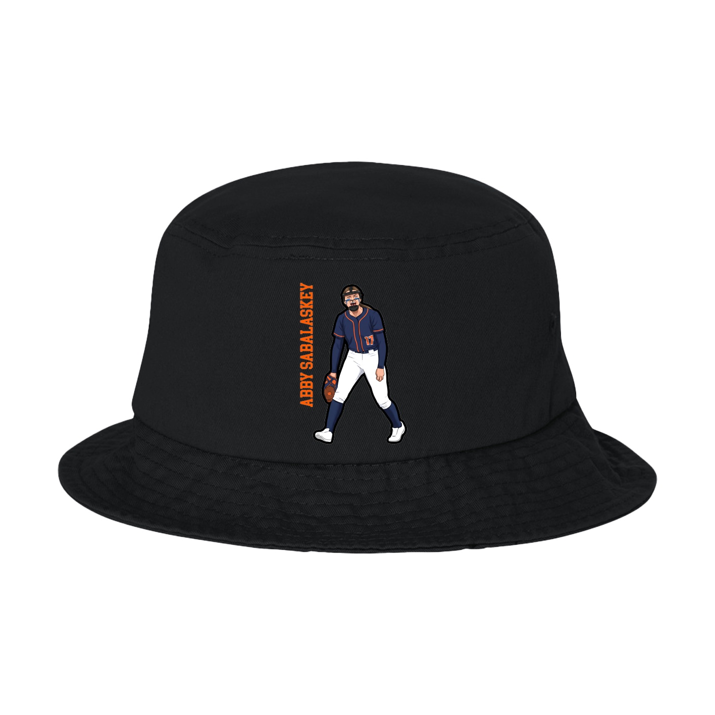 Bucket Cap — Name Vertical in Black
