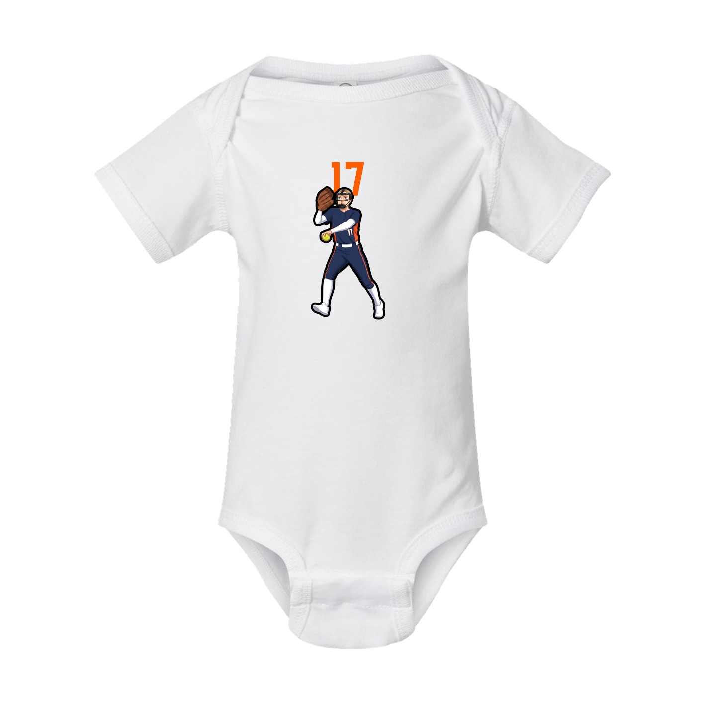 Baby Onesie — Number Top in White