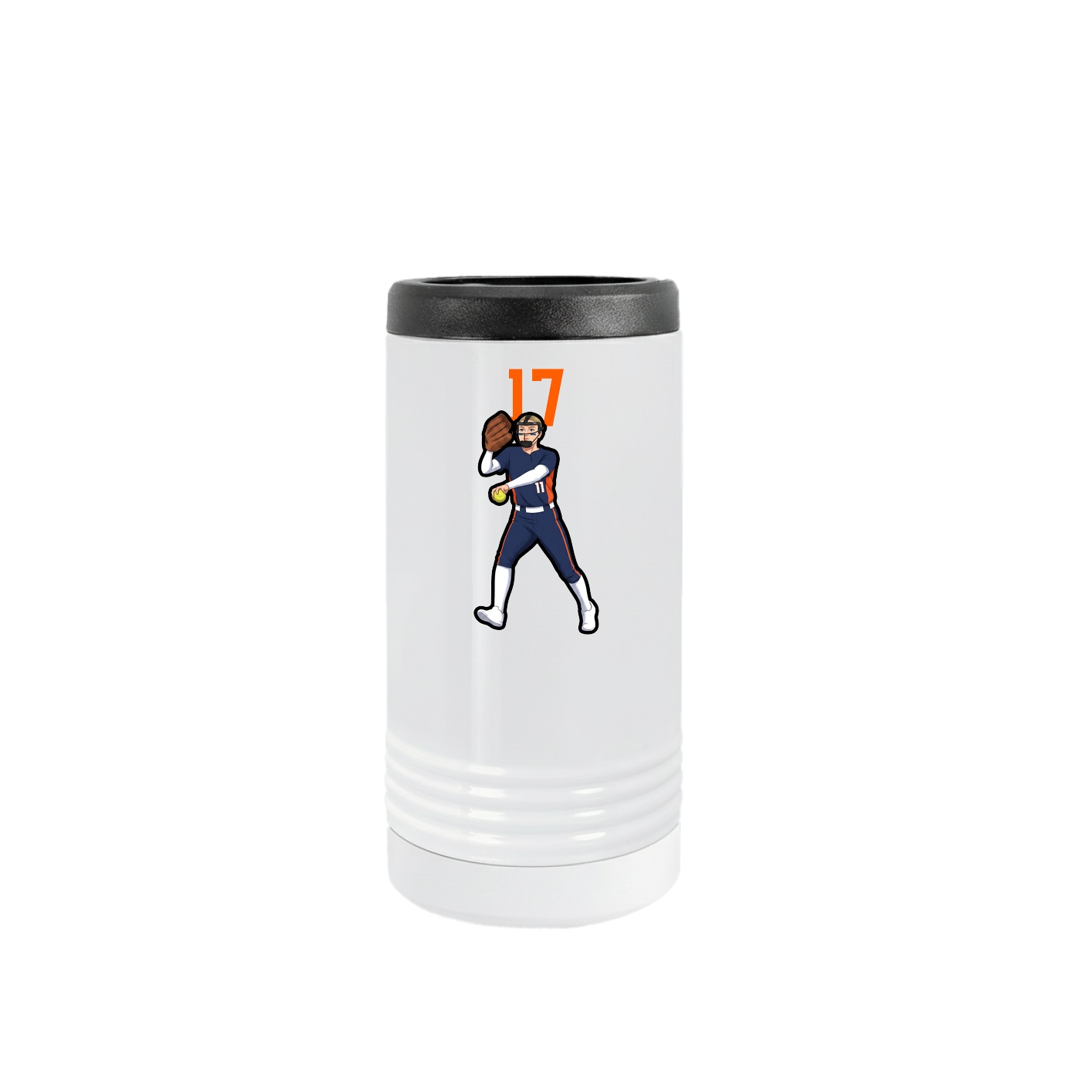 Slim Beverage Holder — Number Top in White