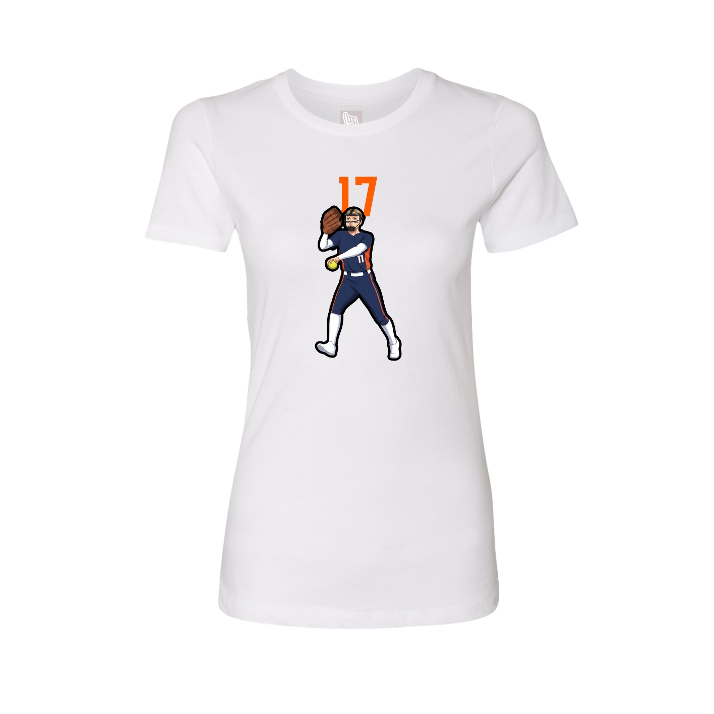 Womens Tee — Number Top in White