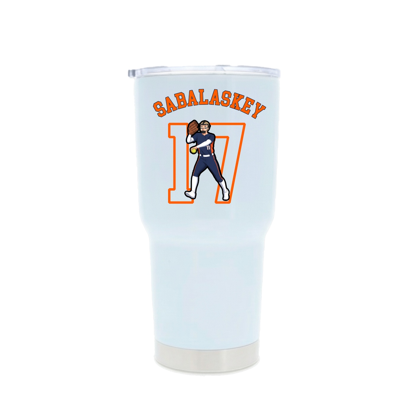 30oz Stainless Steel Tumbler — Shirsey Arch in White
