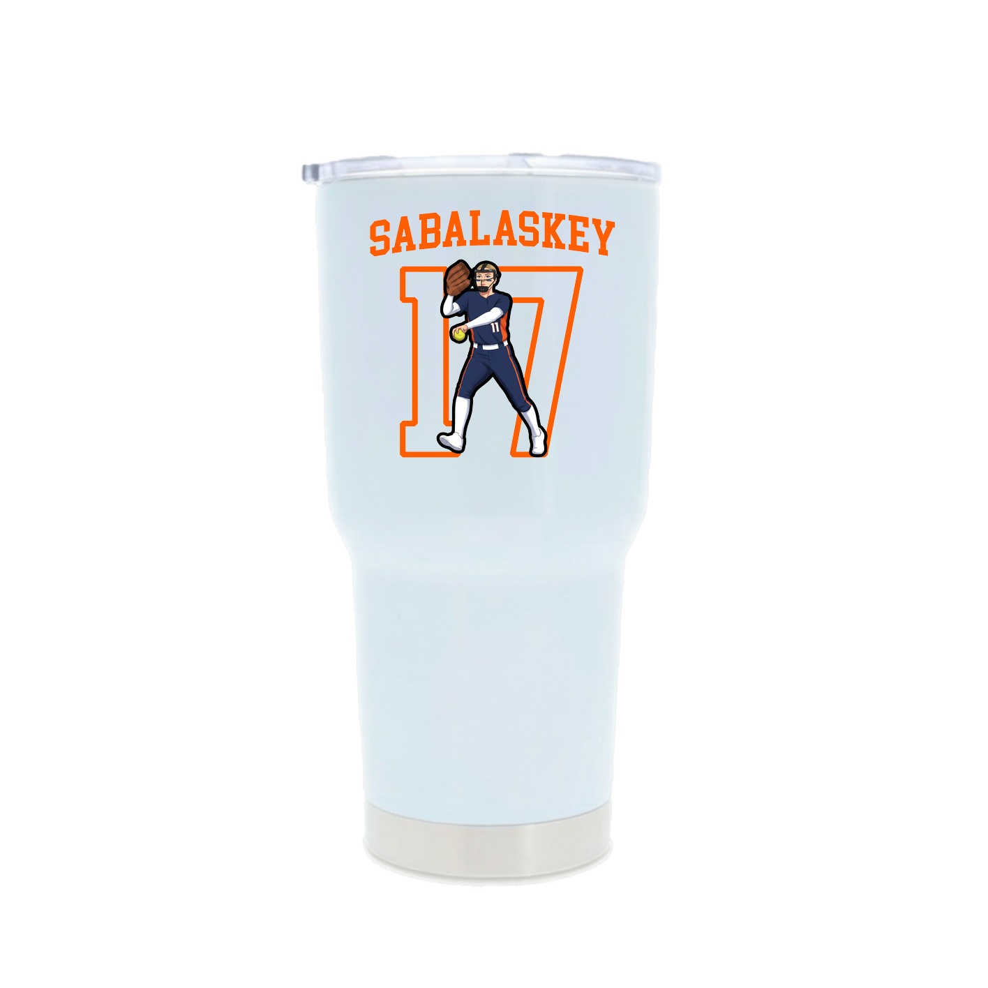 30oz Stainless Steel Tumbler — Shirsey in White