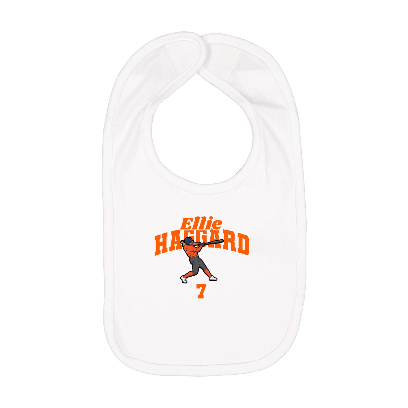 Infant Bib — Signature Arch in White