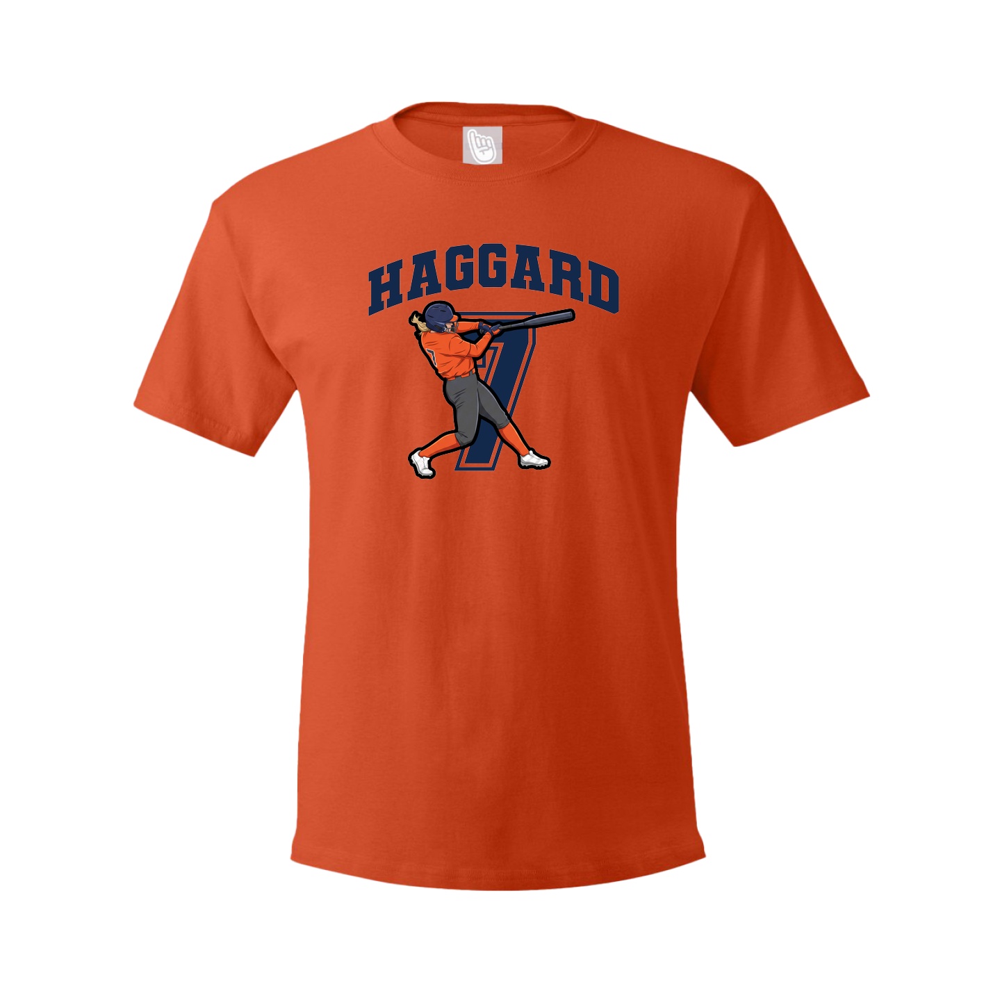 Youth Tee — Number in Orange