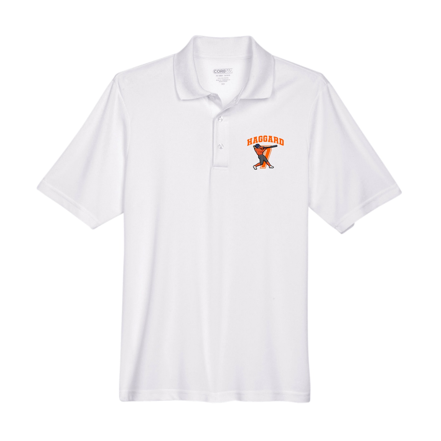 Performance Polo — Number in White